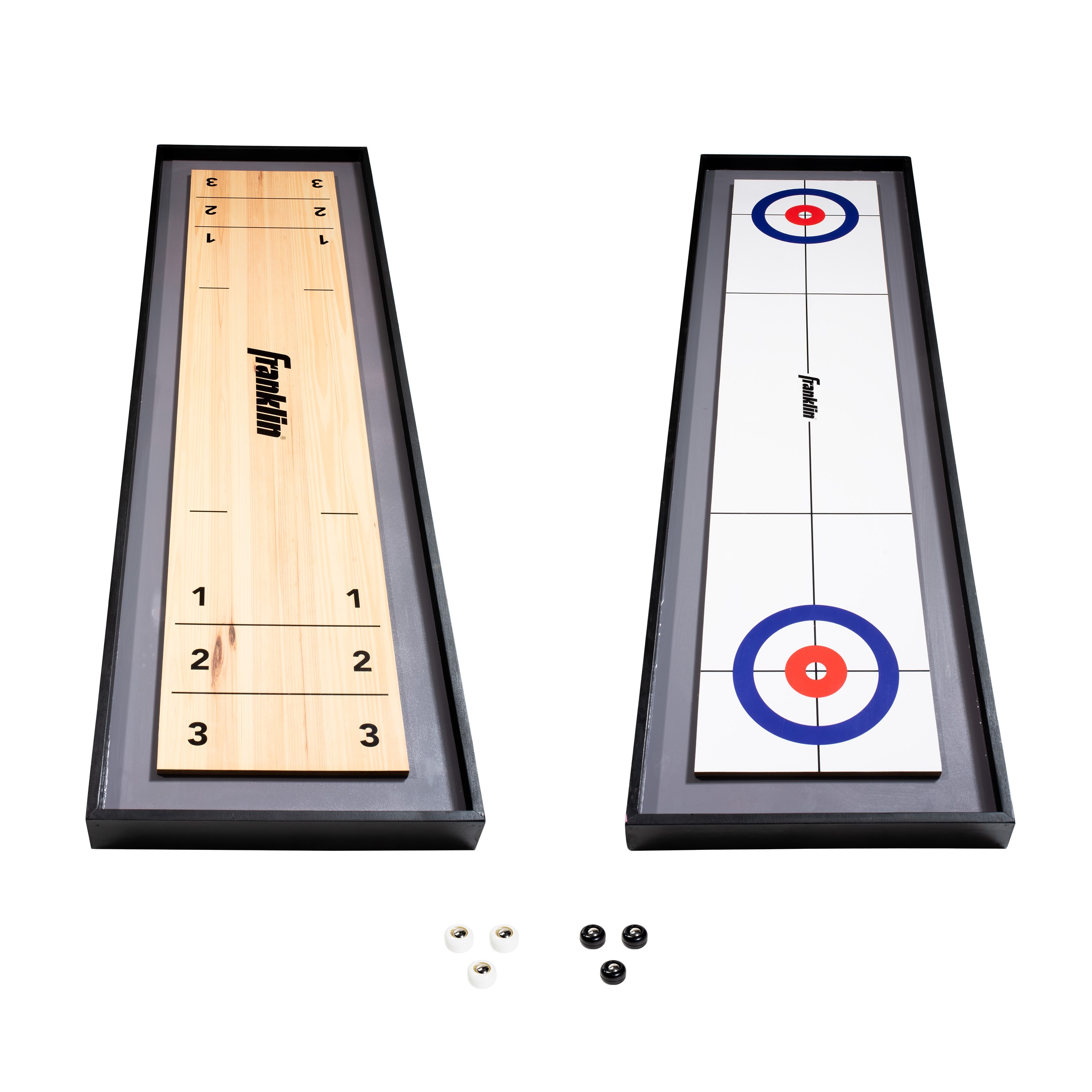 Details about   Shuffleboard and Curling 2 in 1 Board Game Set Mini Tabletop Bocce Family Games 